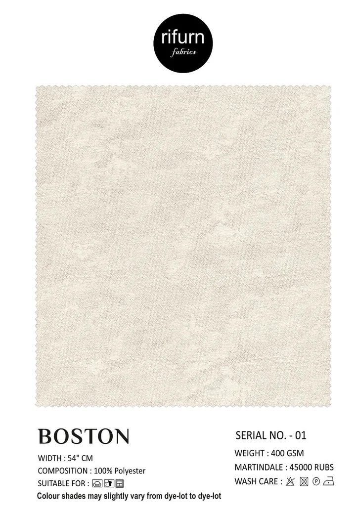 Rifurn Boston fabric card, shade SR 01