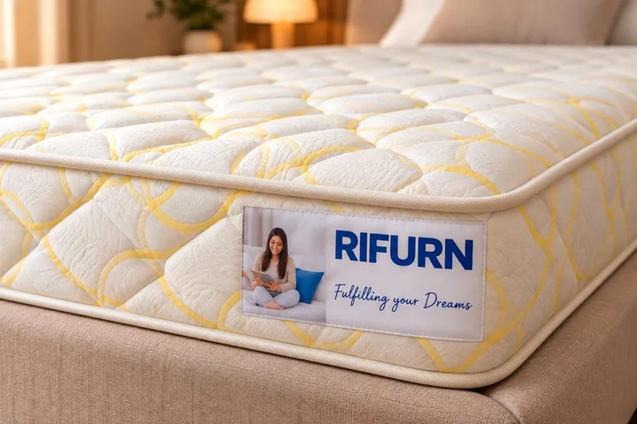Rifurn Cozy Bond mattress, label close-up