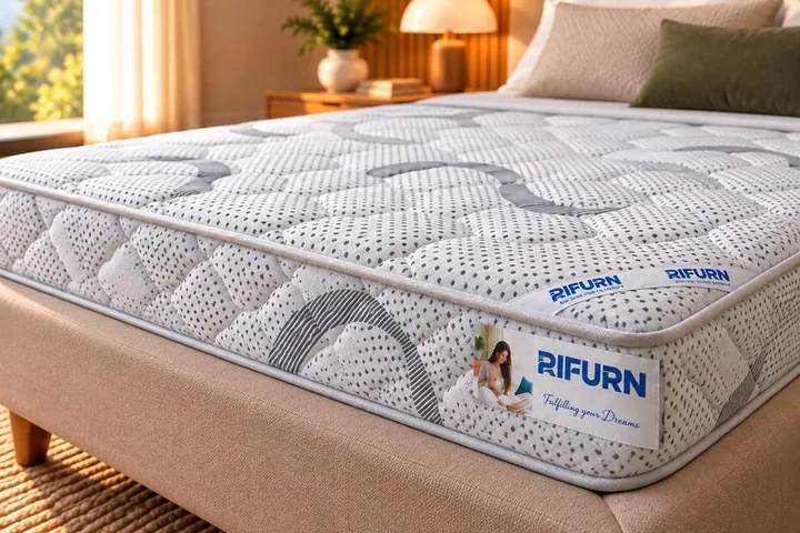Rifurn Ortho Comfort mattress, label close-up
