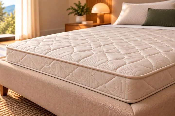 Rifurn PU Plus mattress, label close-up