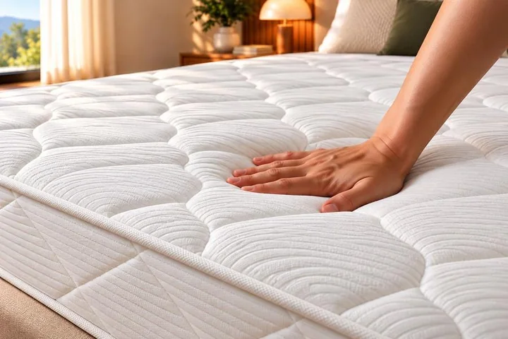 Rifurn Memory mattress, fabric close-up