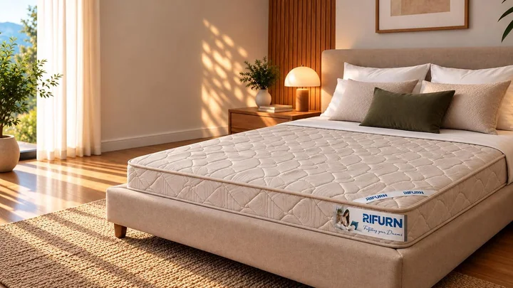 Rifurn PU Plus mattress in a bedroom