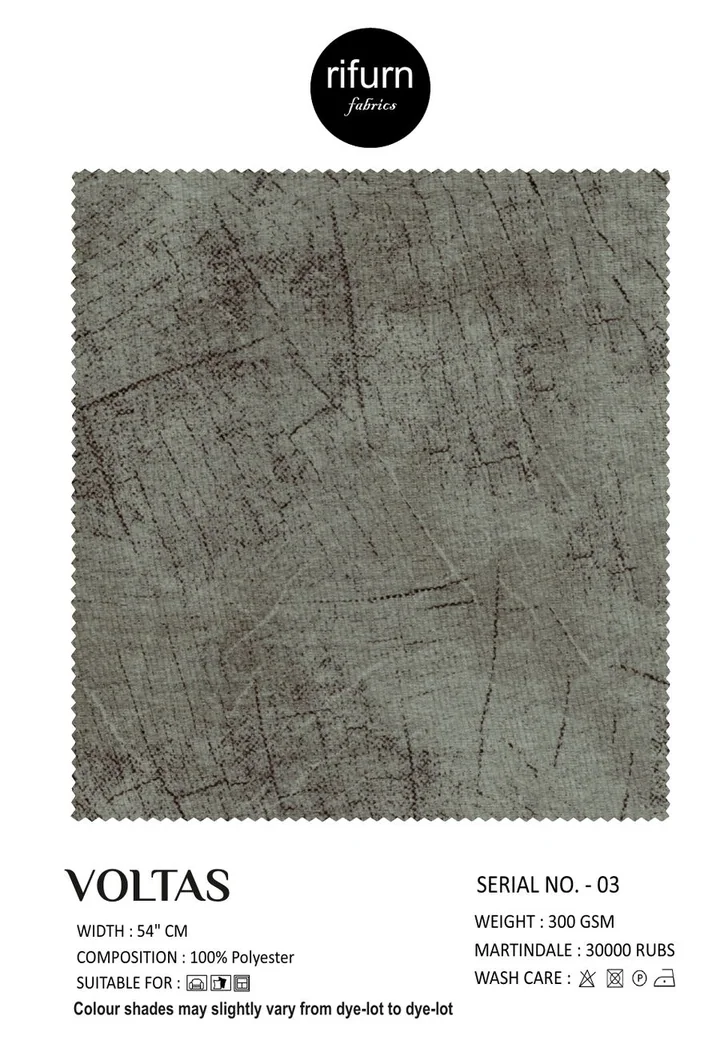 Rifurn Voltas fabric card, shade SR 03