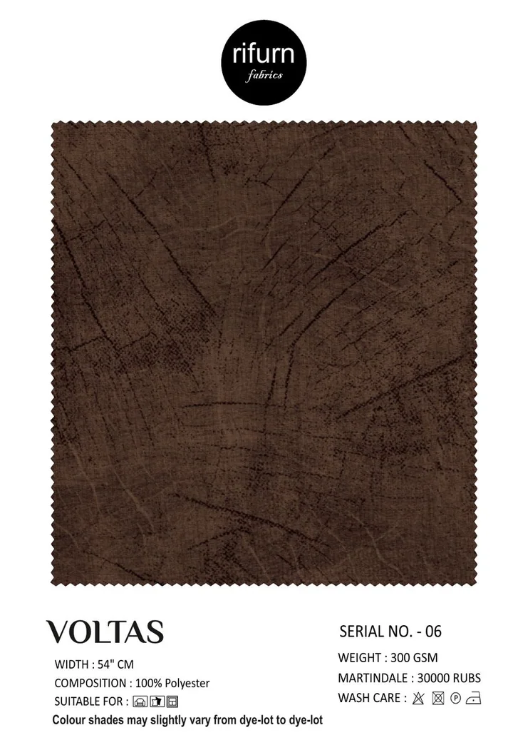 Rifurn Voltas fabric card, shade SR 06