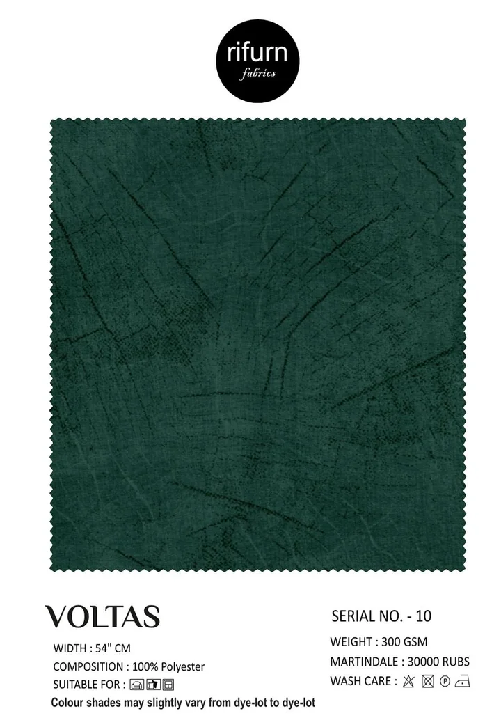 Rifurn Voltas fabric card, shade SR 10