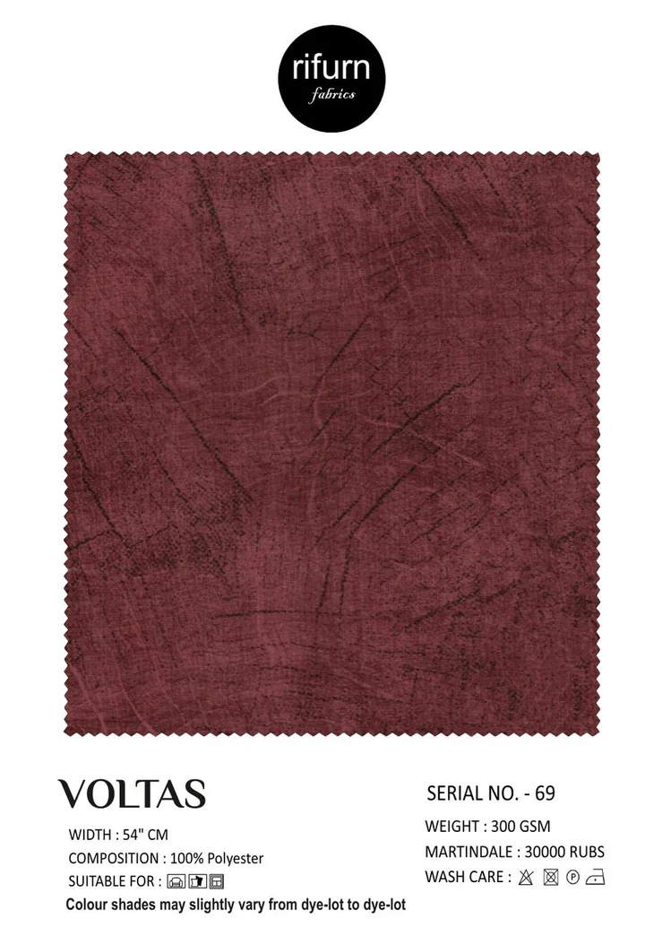 Rifurn Voltas fabric card, shade SR 69